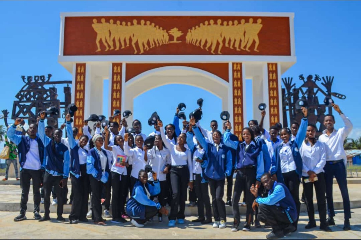 Students at the Door of No Return, Benin Republic